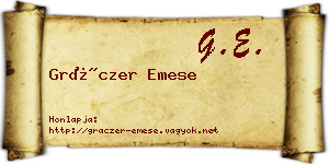 Gráczer Emese névjegykártya